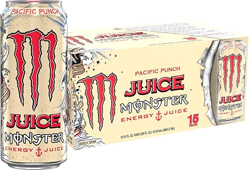 Monster Energy Juice Monster Pacific Punch, Energy Drink, 16 Ounce