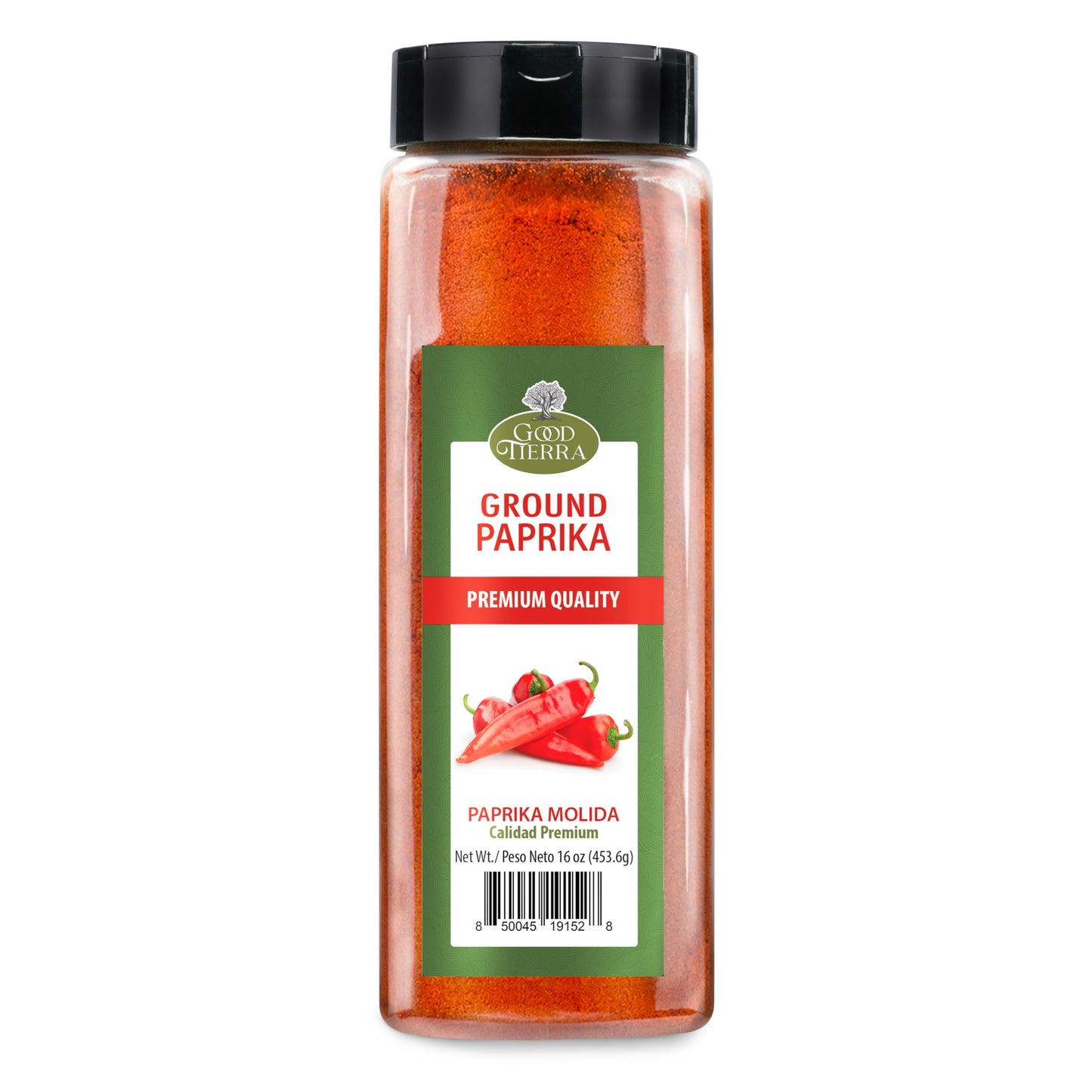 Good Tierra Ground Paprika Powder 16 oz - Sweet & Hot Paprika Spice for Cooking, Spices and Seasonings, Bulk Culinary Pepper