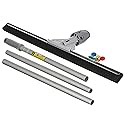 Unger Commercial SmartFit™ WaterWand™ 30" Heavy-Duty Floor Squeegee with 53" Aluminum Handle - Ideal for Removing Water and Dirt from Uneven Surfaces