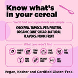 Three Wishes Grain-Free & Protein Cereal - Healthy, Low Sugar & Gluten-Free Breakfast Cereal - Low Carb, Plant-Based, Vegan & Non-GMO - Marshmallow