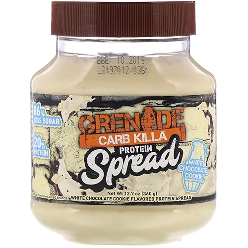 Grenade Carb Killa Protein Chocolate Spread | 7g High Protein Snack | High Protein Low Sugar | No Stir | White Chocolate Cookie, 12.7oz