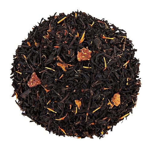 The Whistling Kettle Vineyard Peach Strawberry Tea - Sweet and Fruity Flavored Black Tea with Peach, Tangerine, and Strawberry- 4oz (72 servings)