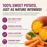 Sweet Potato Chews | Single Ingredient | 60g Ready to Eat Snack | Soft Dried Yam | Pantry Snack, Lunch Box Treat, Hiking, Office, Dessert Topping