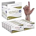 Dynarex Safe-Touch Vinyl Disposable Exam Gloves, Powder-Free, Food Safety and Compliance, Ambidextrous, Clear, X-Large, 1 Case, 10 Boxes of 100 Gloves