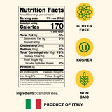 Bellino Carnaroli Superfino Long Grain White Rice, 16oz (Pack of 12) Creamy Italian Carnaroli Rice for Risotto, Paella, Arancini, Salad, Pudding - Non-GMO, Gluten-Free - Vacuum Sealed - Stays Al Dente