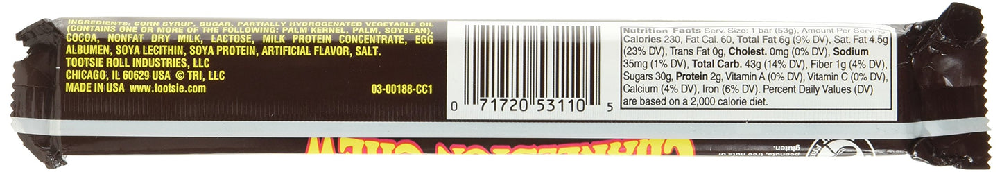 Charleston Chew Nougat Bar- Chocolate 24 Count Box