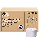 Tork OptiCore Mid-size Toilet Paper Roll White T11, Universal, 2-ply, 36 x 865 sheets, 161990