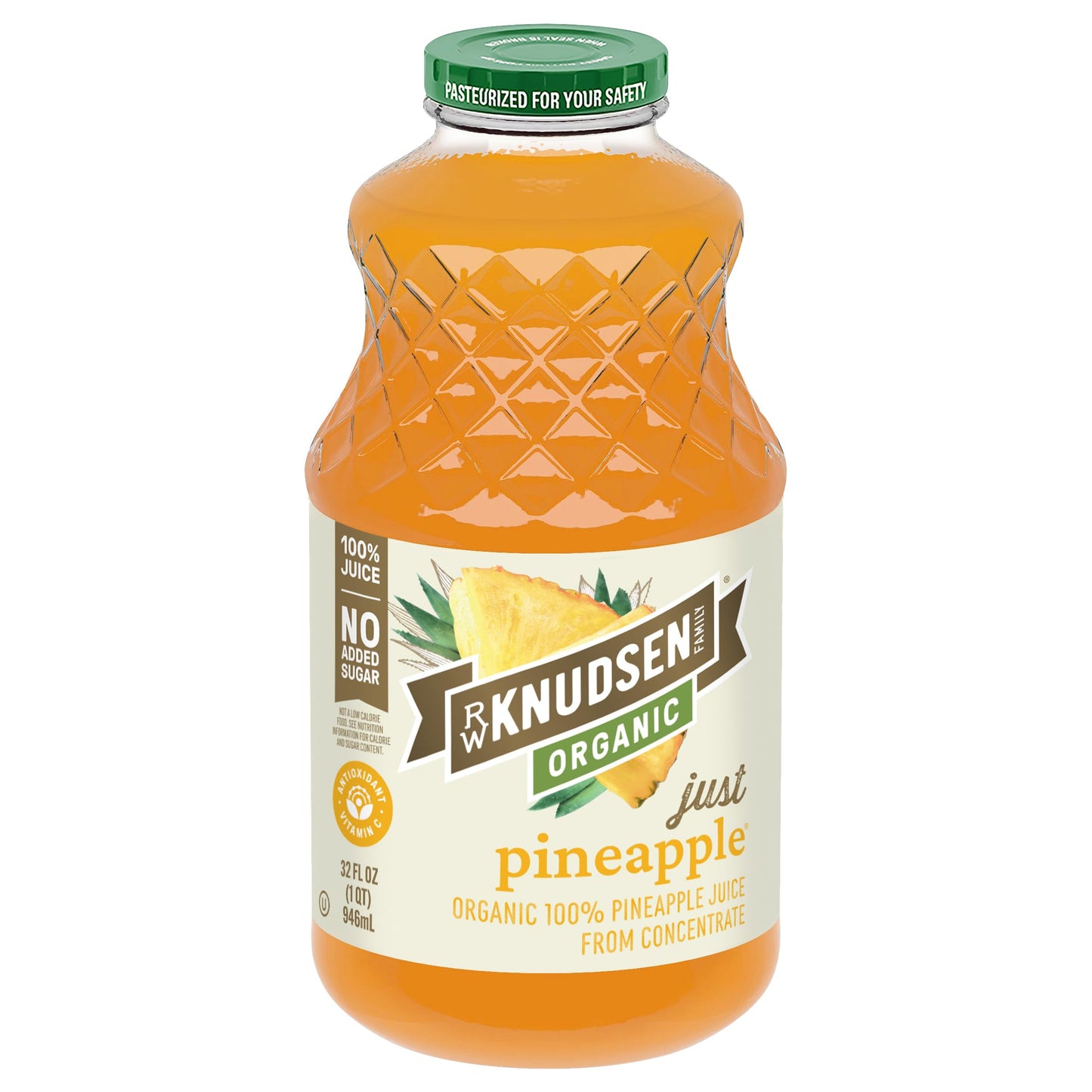 R.W. Knudsen Organic Just Pineapple Juice, 32 Ounces