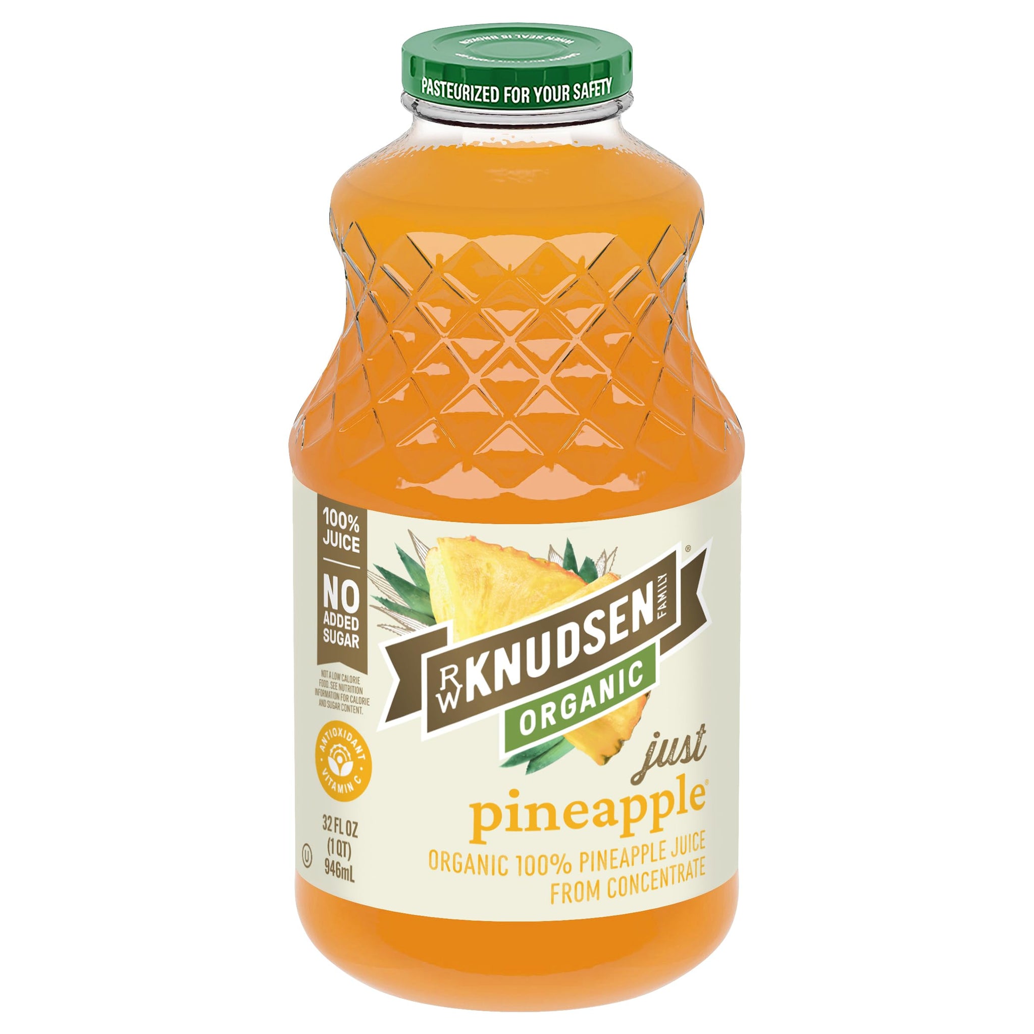 R.W. Knudsen Organic Just Pineapple Juice, 32 Ounces