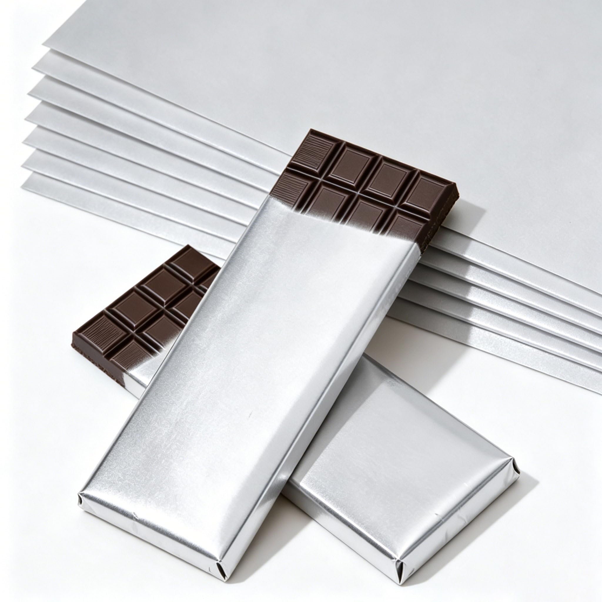 YDJIANCAI 500Pcs Candy Bar Wrappers, Foil Chocolate Bar Wrappers, for Homemade Chocolate Bars, Candies, Reusable Food-Grade