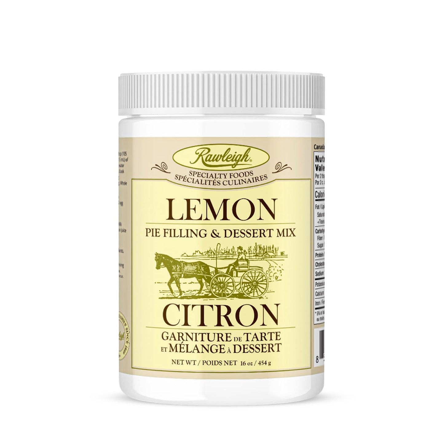 Rawleigh Lemon Pie Filling & Dessert Mix (16 oz) - Makes Up to 7 Pies - Traditional Cook & Serve Lemon Dessert Base - Gluten Free, No MSG, Versatile