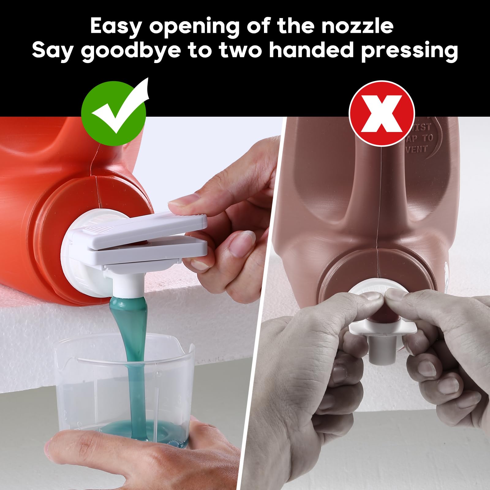 KMOUANTS [2 Pack] Laundry Detergent dispenser Nozzle Switch Holder, Upgraded Nozzles Switch Easily?detergent and softener accessories Fits Most
