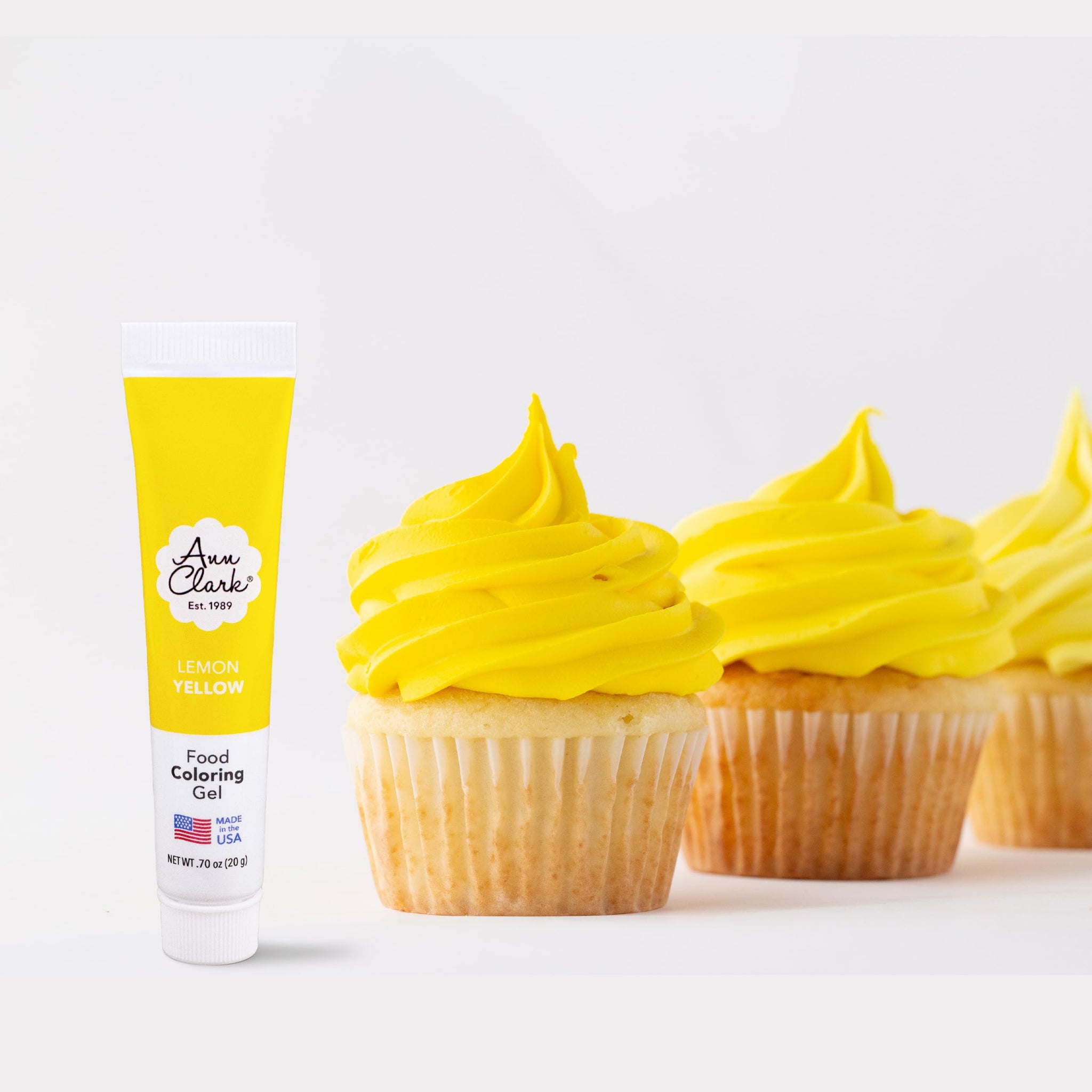 Ann Clark Lemon Yellow Food Coloring Gel .70 oz. Professional Grade Made in USA