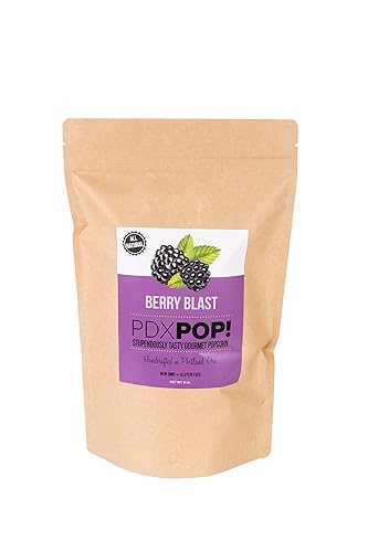 PDXPOP Handmade Gourmet Flavored Popcorn Treat, Large Snack Bag, Berry Blast