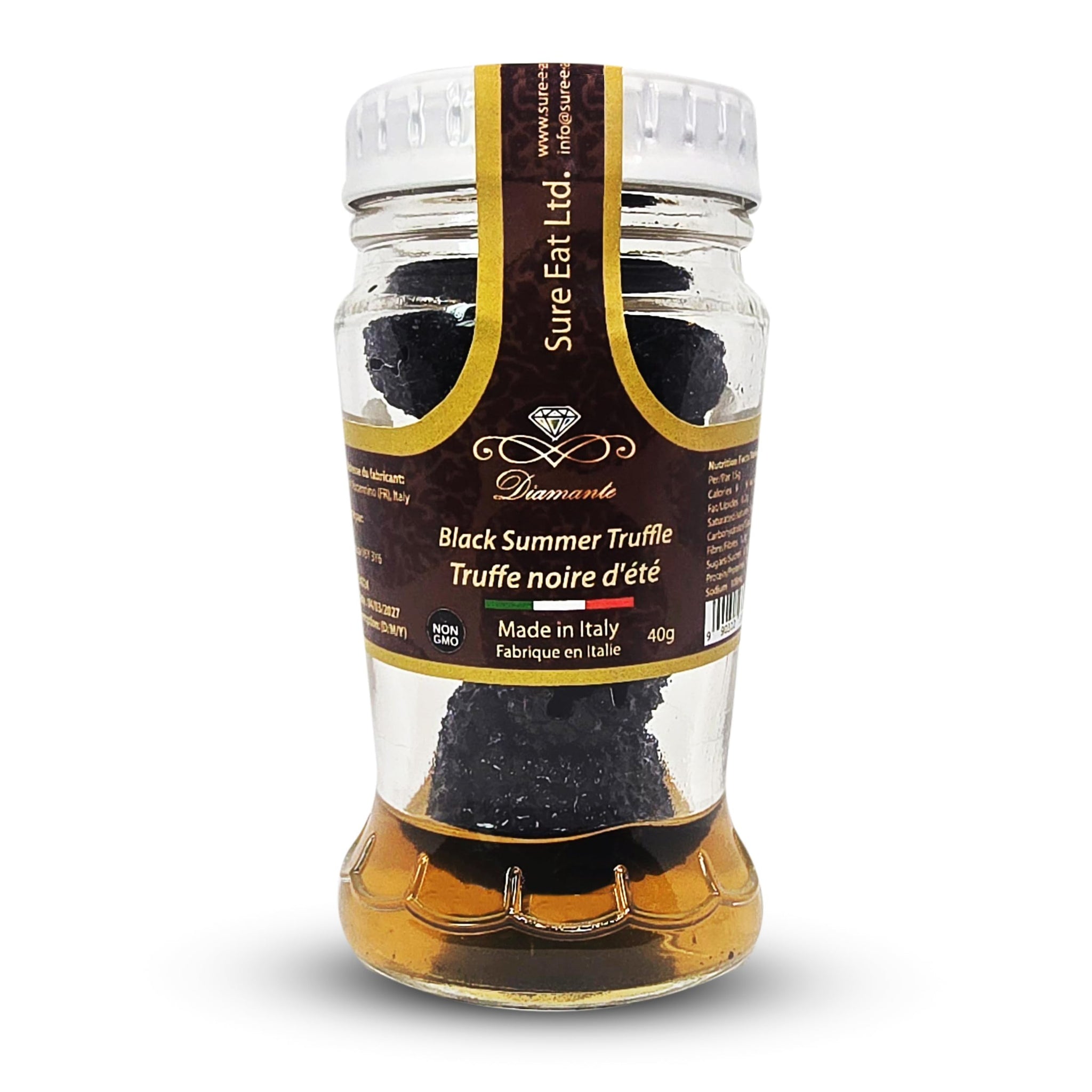 Diamante Italy Whole Black Truffle, Black Summer Truffle (tuber aestivum Vitt.), without the addition of preservatives, Product of Italy - 40g