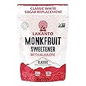 Lakanto Classic Monk Fruit Sweetener With Allulose, White Sugar Substitute From Monk Fruit Extract for Baking, Coffee & Tea, Gluten Free, Zero Calorie, Low Carb, Non GMO, Keto, Classic White, 8 OZ Bag