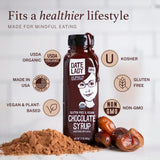 Date Lady Chocolate Syrup | Sweetened Only with Dates | Organic, Vegan, Kosher and Dairy Free | Drizzle on Ice Cream, Pour on Pancakes or Grab a