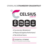 CELSIUS ESSENTIALS™ Sparkling Dragonberry, Sugar Free Performance Energy Drink, 16 Fl Oz (Pack of 12)