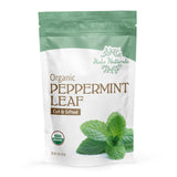 Halo Naturals Organic Peppermint Leaf Cut & Sifted, 4 Ounces (Mentha piperita) USDA Certified | Resealable Pouch| Packaged in The USA (Pack of 1)