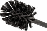 BROOKSTONE Toilet Brush and Holder Set for Bathroom with Splash Guard for Deep Cleaning, Compact and Space Saving Stylish Toilet Bowl Cleaners, White