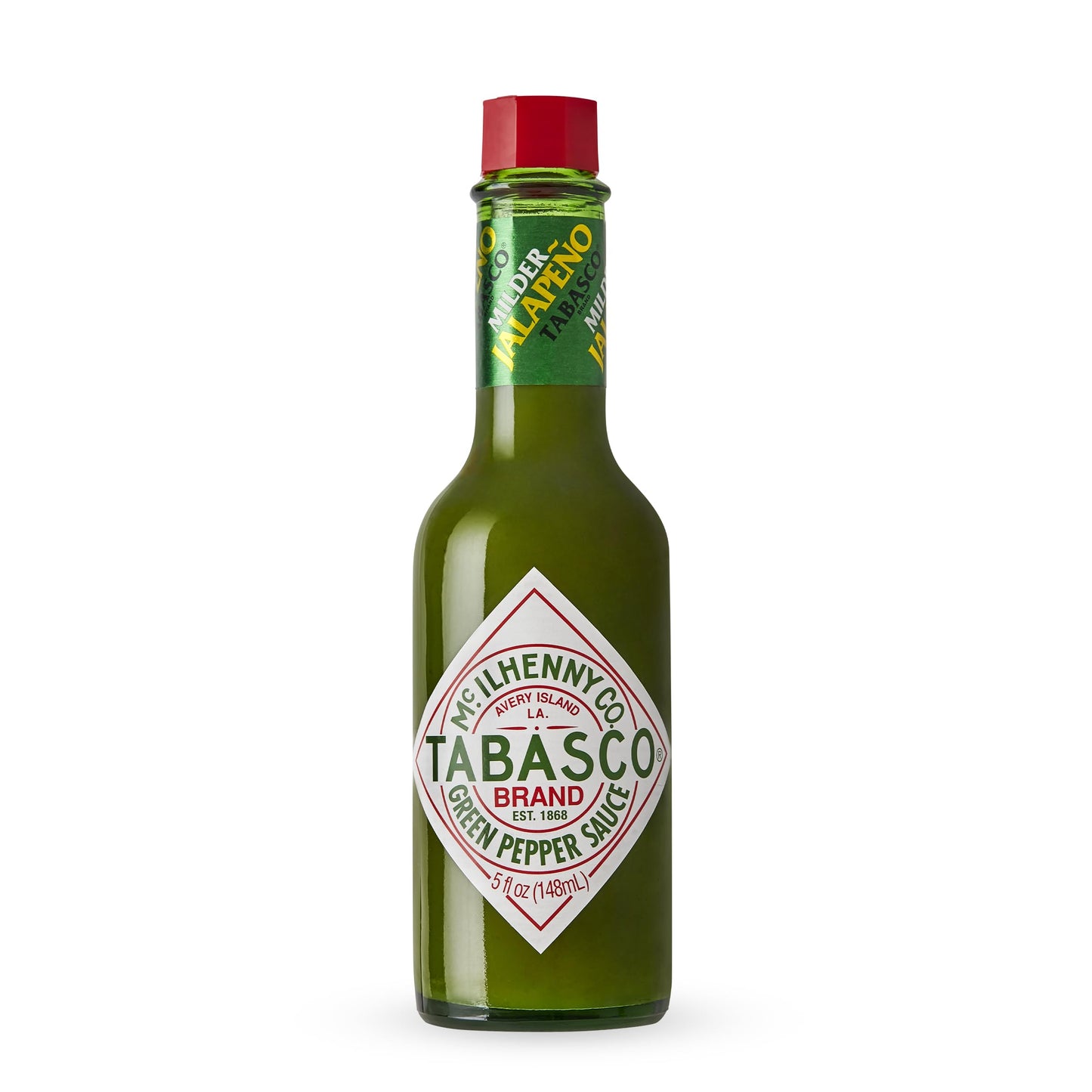 TABASCO Brand Green Jalapeno Pepper Hot Sauce, Mild Heat, Glass Bottle, Versatile & Balanced, Crisp & Zesty, Great on Mexican Dishes & More, 5 Fl Oz