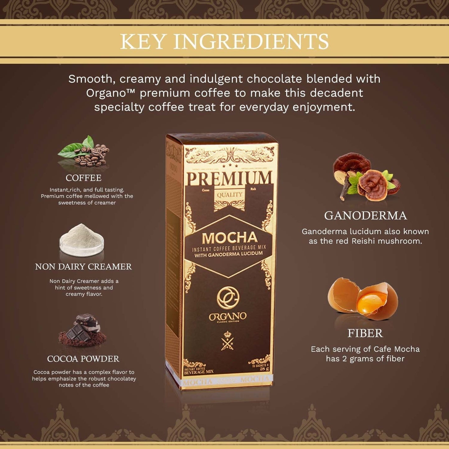 ORGANO Gourmet Cafe Mocha (15 sachets)