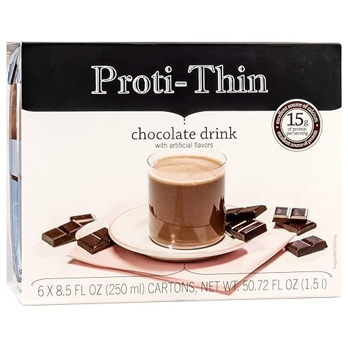 Proti-Thin Creamy Chocolate High Protein Ready to Drink | Low Calorie, Low Fat, Low Sugar Hot Chocolate Shake | Gluten Free, KETO Diet Friendly, Ideal
