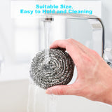 15 Pack Steel Wool Scrubber, Metal Kitchen Scrubbing Sponges, Dishwashing Scouring Pads Heavy Duty, Premium Stainless Steel Scrubbers for Cleaning