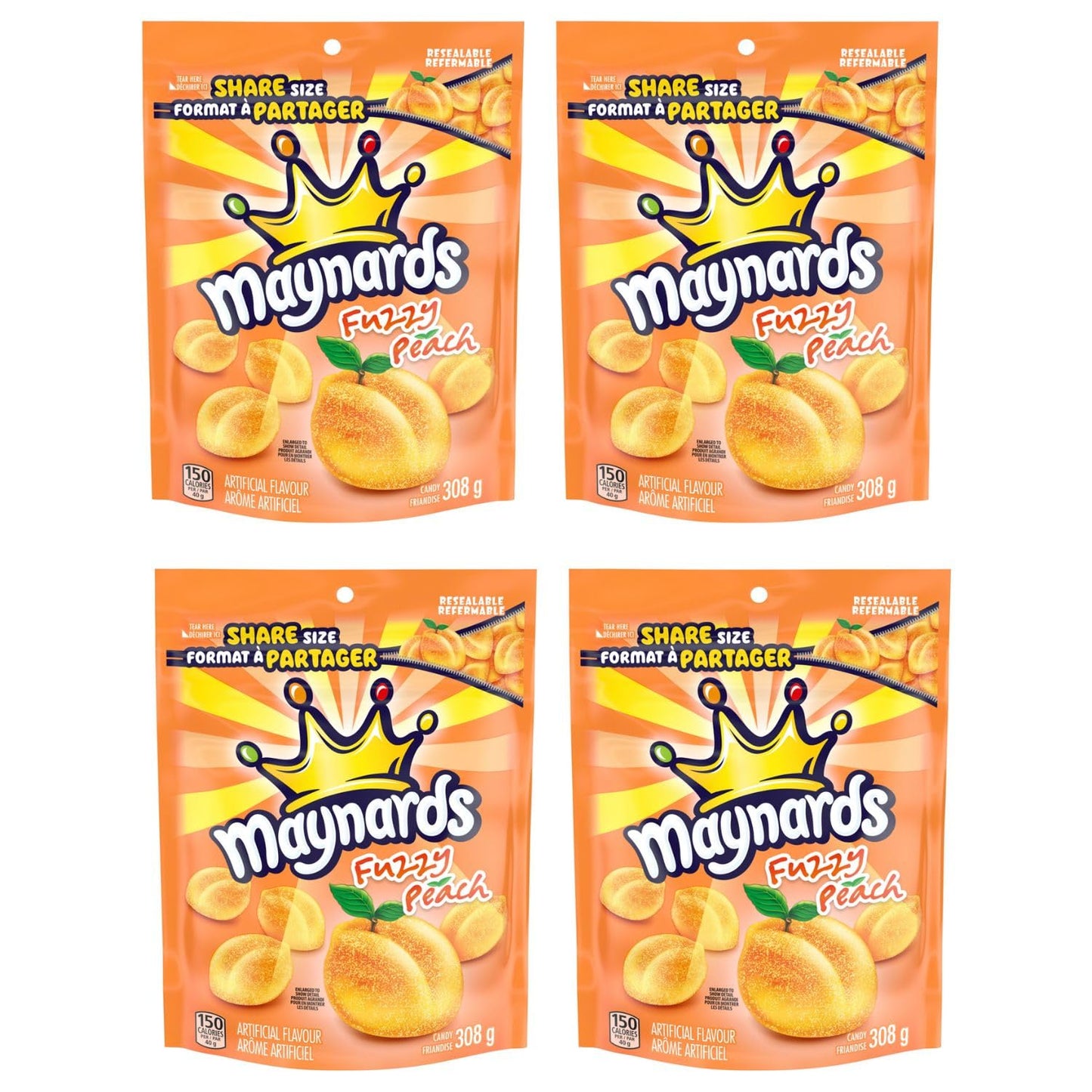 Maynards Fuzzy Peach 355g (12.5oz) SET of 4