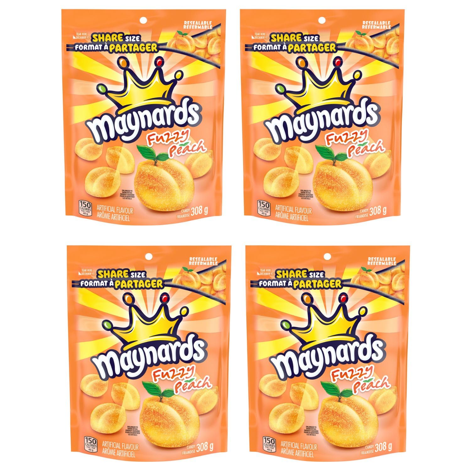 Maynards Fuzzy Peach 355g (12.5oz) SET of 4