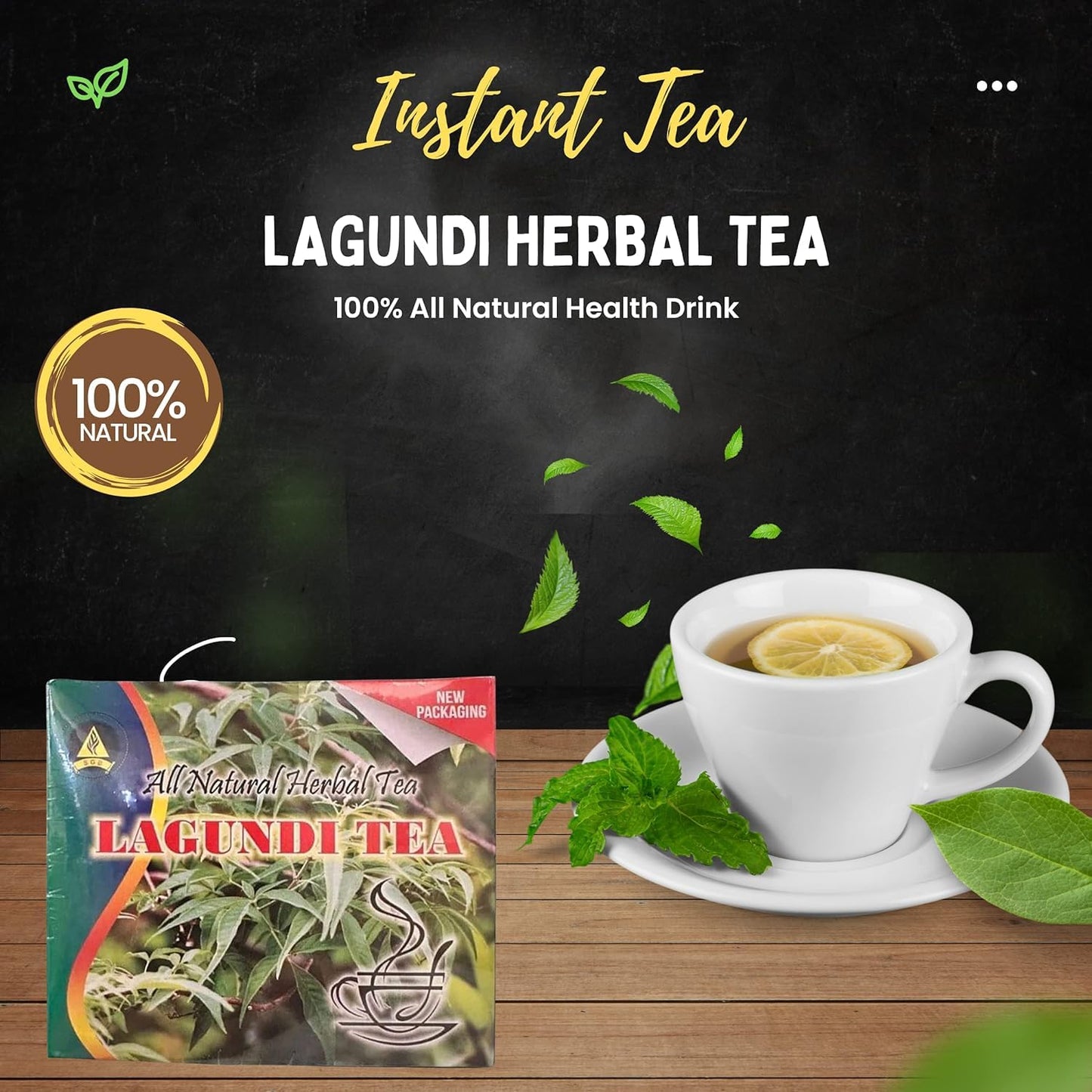 Pack of 4 Organic Philippine Teas - Lagundi Tea - Banaba Tea - Sambong Tea - Guyabano Tea - Total 4 Boxes - 20 Tea Bags in Each Box - Total 80 Tea