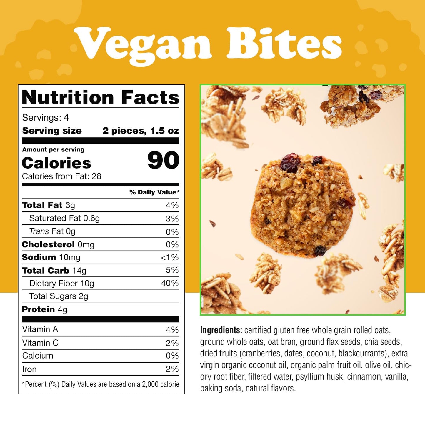 Alyssa’s Vegan Oatmeal Bites ? Gluten Free Cookies, Healthy Snacks from the Bakery ? Dairy Free, Sugar Free, Low Carb, Keto Protein Snacks ? Gluten