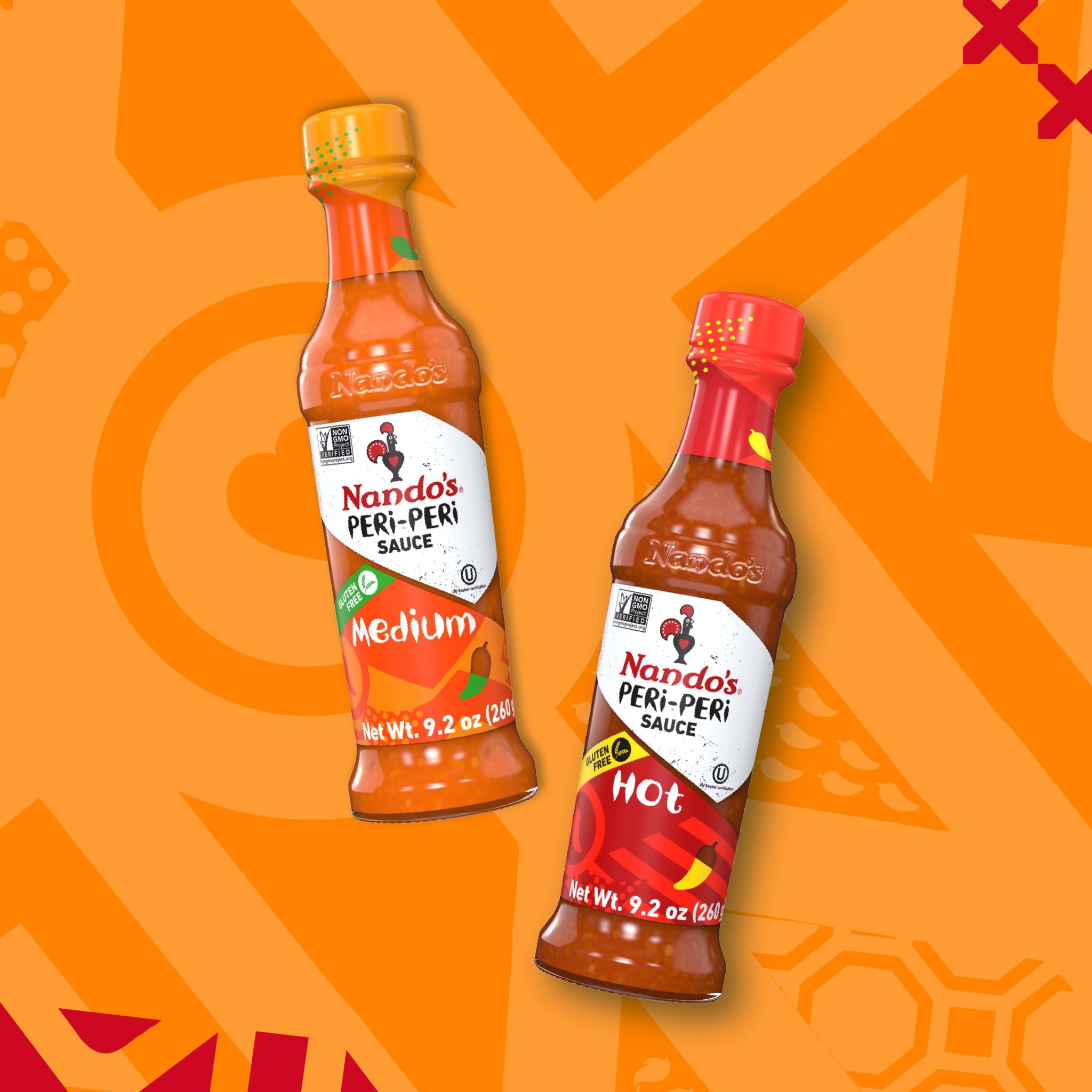 Nando's PERi-PERi Signature Hot Sauce Pack - Our Flavorful Medium Sauce and Hot Sauce Bundle - Piri Piri Sauce Set - 9.1oz Bottle (4 Pack)