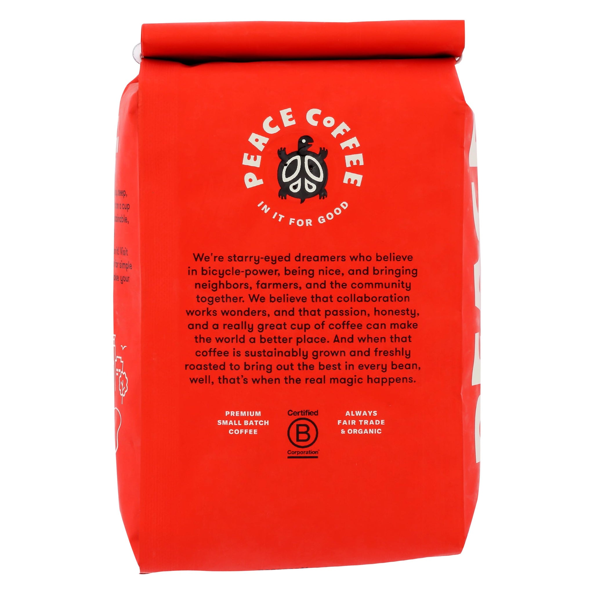 Peace Coffee, Coffee Twin Cities Blend Whole bean Organic, 12 Ounce