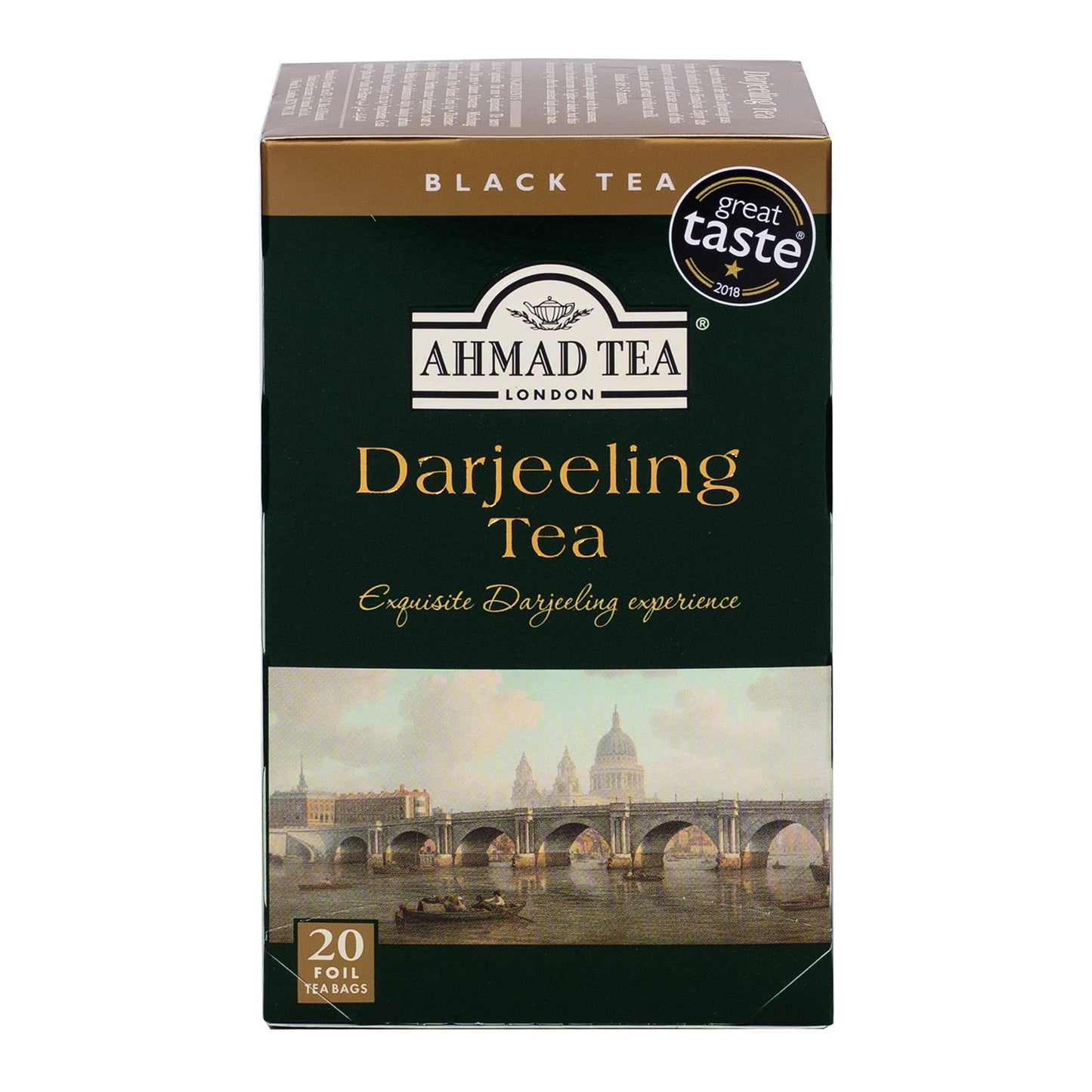 Ahmad Tea Black Tea, Darjeeling Teabags, 20 ct (Pack of 1) - Caffeinated & Sugar-Free