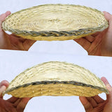BB HOME, ZHONGER BHO Hand Weave Bamboo Paper Plate Holder 10in Set of 4 for Picnic Home Party and Daily Dinning