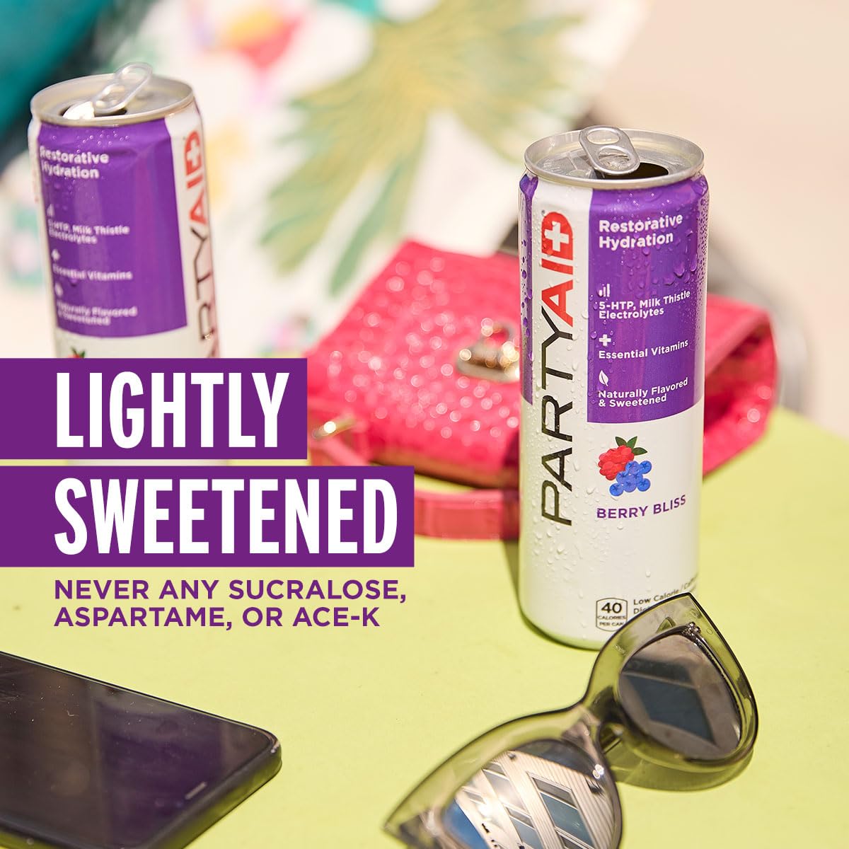 PARTYAID Rehab Blend, Feel Good Tonight and Tomorrow, Contains 5-HTP, B-Complex, Milk Thistle, Electrolytes, No Artificial Flavors or Sweeteners