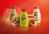 Fritz Sauce Bundled, Ahumadita, Maiz, Cheddar (8.47 Oz each) The Perfect Touch for Your Dishes! Ideal for Flavorful Hot Dogs and Burgers!" Plus