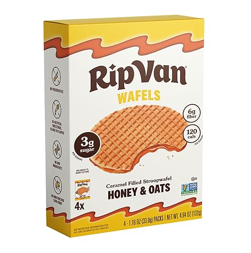 RIP VAN WAFELS Honey & Oats Wafel Cookies, 4.64 OZ