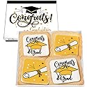 Graduation Cookies Gift Basket Box 2026 | Individually Wrapped | 4 Pack | Congratulations Congrats Grad for Women Men Kids | Food Gift | Nut Free |