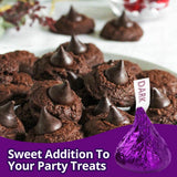 Bulk Dark Chocolate Candy for Special Melt-in-Your-Mouth Indulgence, Individually Wrapped in Purple Foils Mildly Sweet Dark Chocolate Treat Bulk Pack