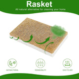 Rasket 10 Pack Biodegradable Natural Sponges Kitchen - Compostable Cellulose and Coconut Walnut Scrubber Sponge - Eco Friendly Sponges for Dishes