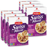 Familia Swiss Muesli Cereal, Premium Recipe with Spelt Flakes, Krispies, Fruit and Nuts, 0g Added Sugar, 21 Ounce (Pack of 6)