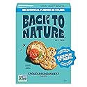 Back to Nature Stoneground Wheat Crackers, Non-GMO, Plant-Based Snack Cracker, Made with Whole Grains & Flax Seed, Snack Happy, 5oz Box