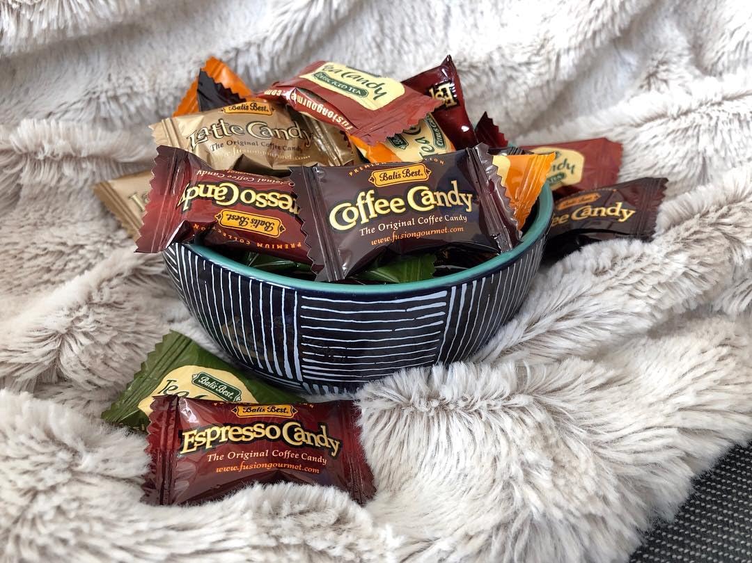 Bali's Best Coffee Candy, 2.2 Pound Bag, Individually Wrapped Hard Candy, Made with Real Sumatran Coffee, Halal