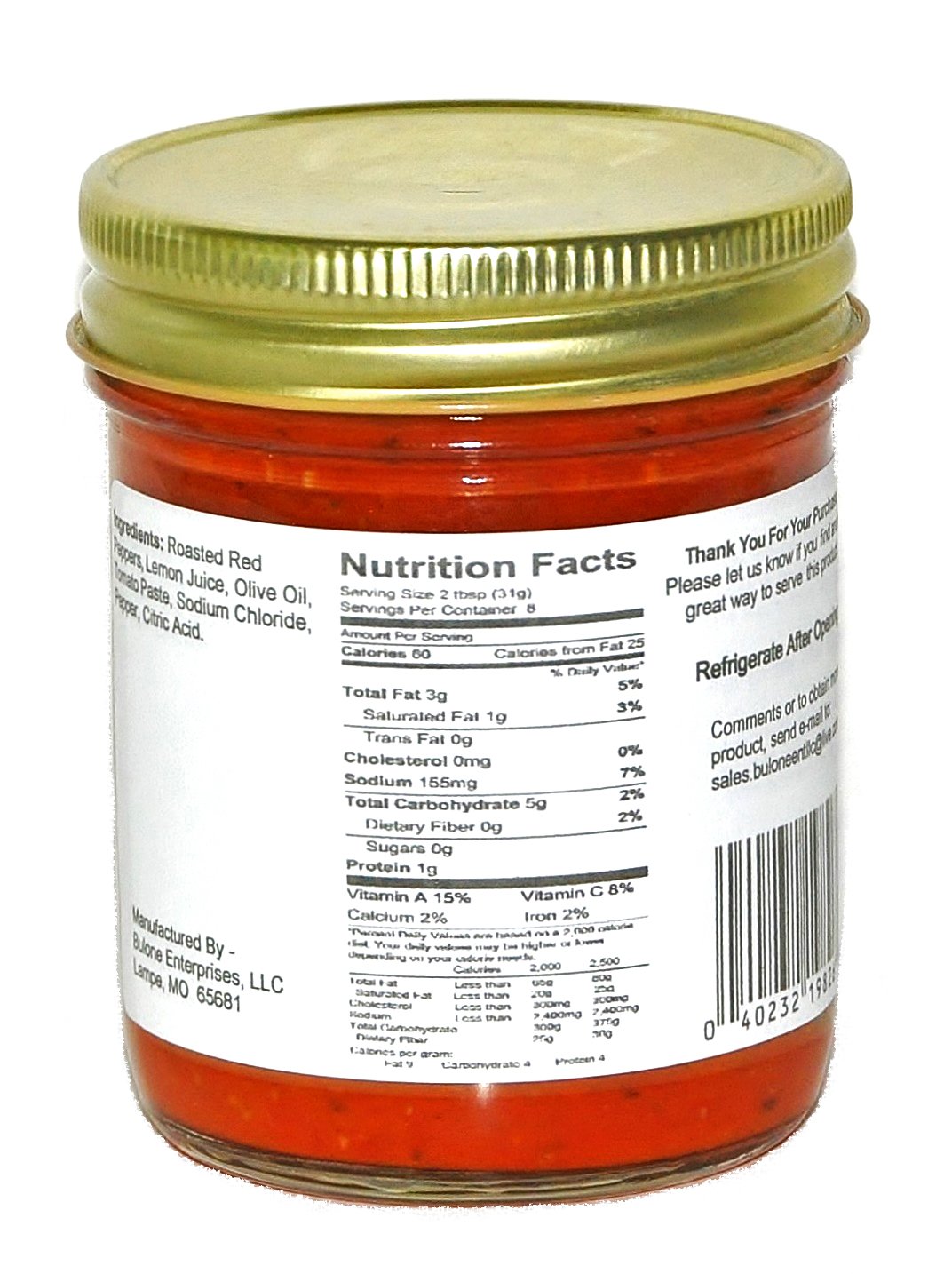 Vince's Italian Gourmet Roasted Red Pepper Pesto, Incl. 3 Pack- 8 Oz. Jars