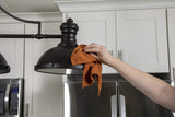 Copper Lane Lint Streak-Free Microfiber Cleaning Cloths, Tan and Copper