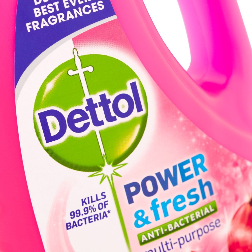 Dettol Power and Fresh Multi Purpose Cleaner Cherry Blossom/ Pomegranate Liquid 1 Litre (Pack of Six)