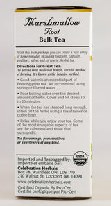 Celebration Herbals Organic Marshmallow Root Bulk Tea Caffeine Free -- 1.76 oz