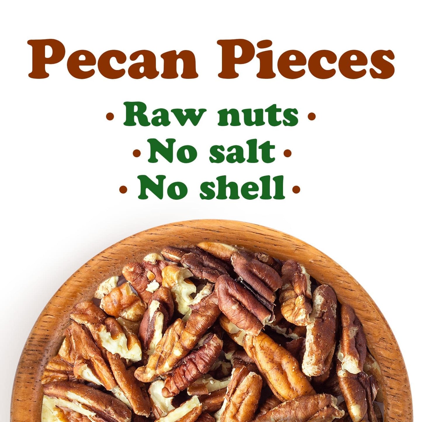 Food to Live Pecan Pieces, 4 Pounds - Chopped Raw Pecan Nuts, Unsalted, Unroasted, Shelled, Kosher, Vegan, Sirtfood, Bulk. Good Source of Iron